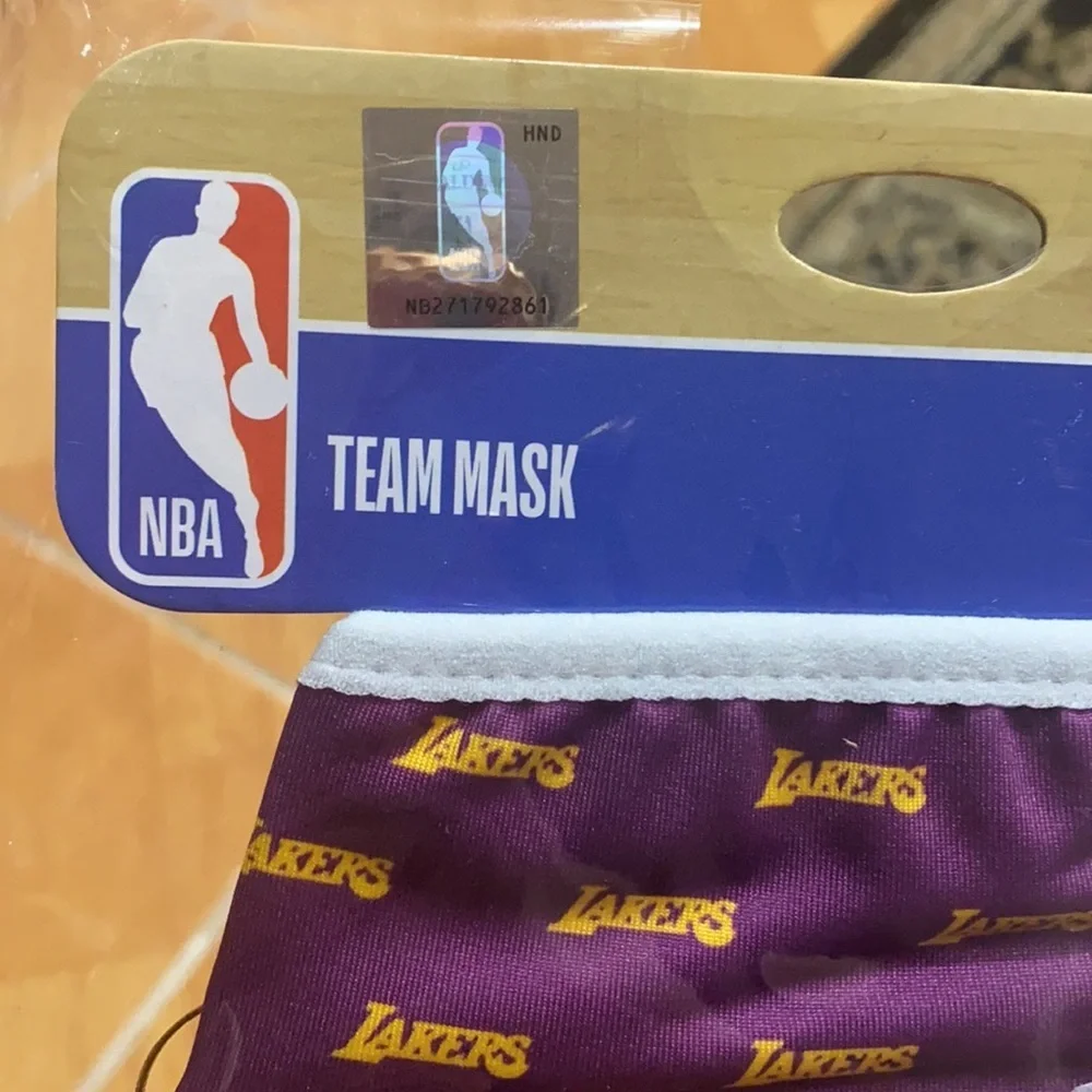 New NBA lakers face mask 2 piece